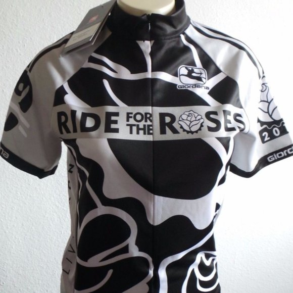 NWT Giordana Bike Jersey for the Ride Roses LIVESTRONG 2010 3/4 zipper Italy - Picture 7 of 7